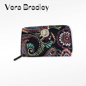 Vera Bradley Quilted Fabric Wallet 7.5” x 4.75” Larger Size